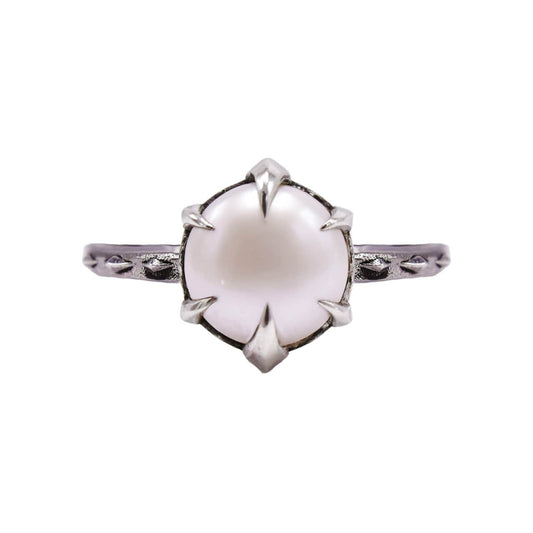 MYSTICAL CROWN SOLITAIRE, 8MM WHITE PEARL