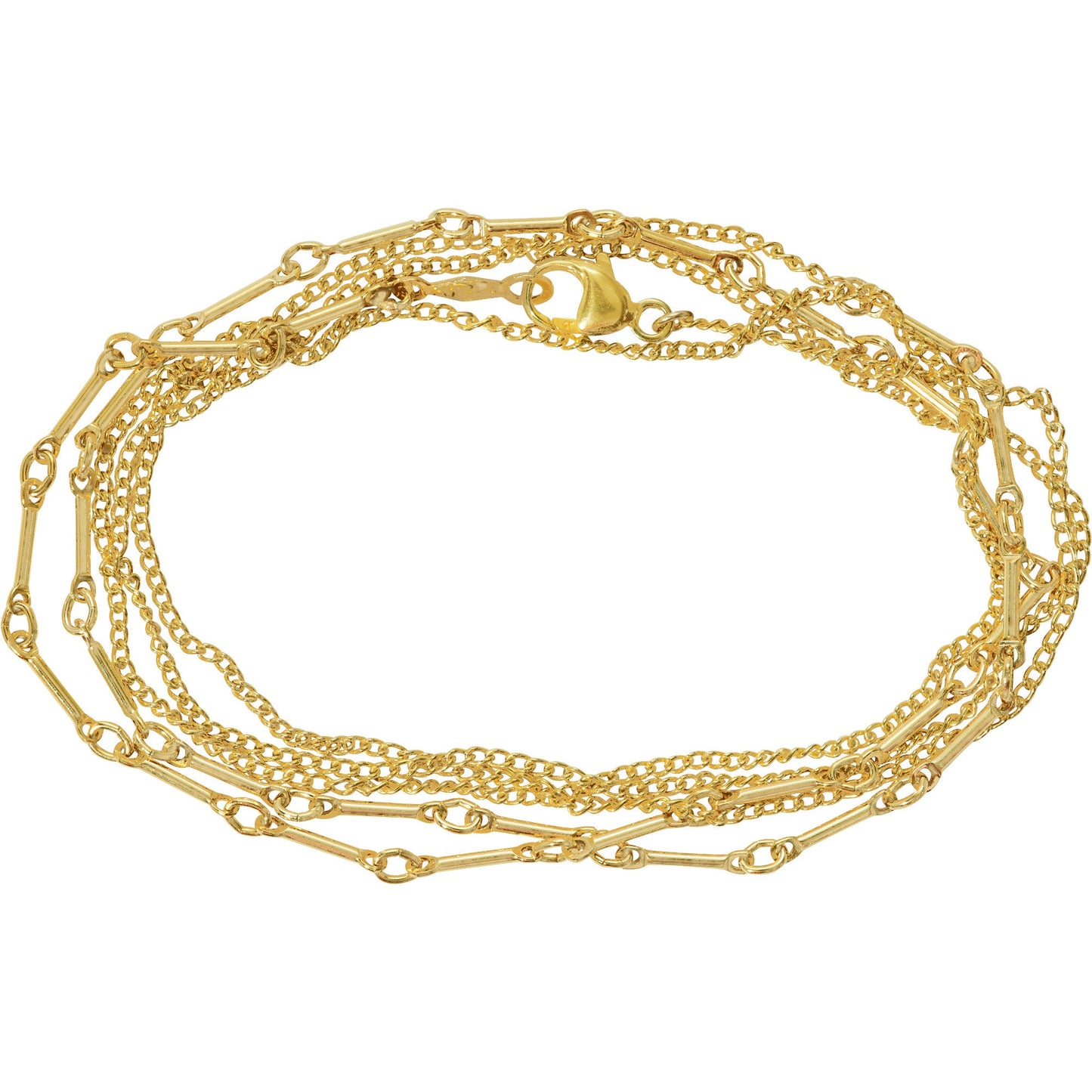 MYSTICAL ELONGATED BLING CHAIN, GOLD-FILLED